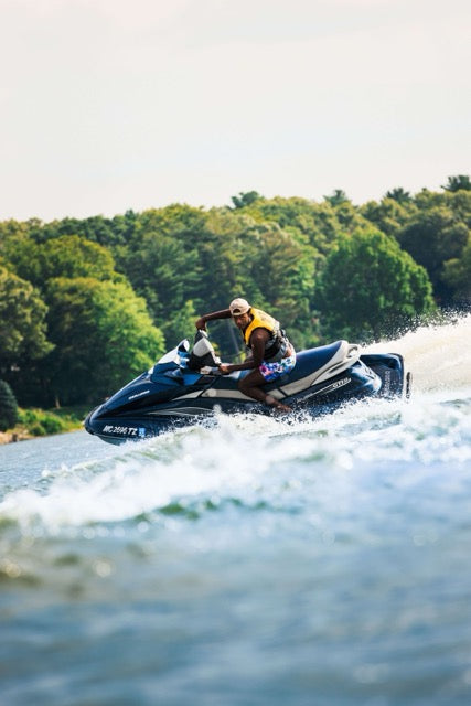 man jet skiing
