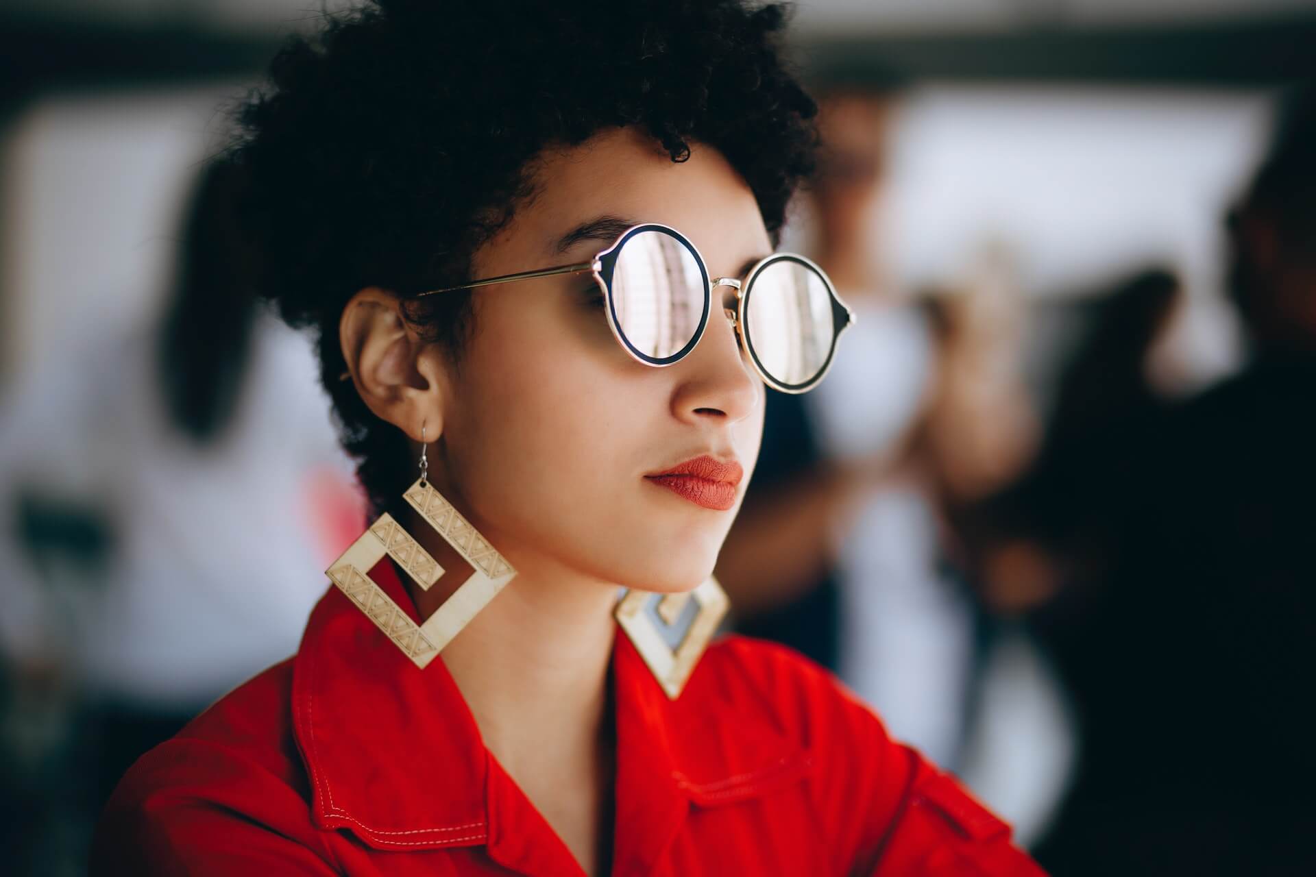 woman wearing sunglasses