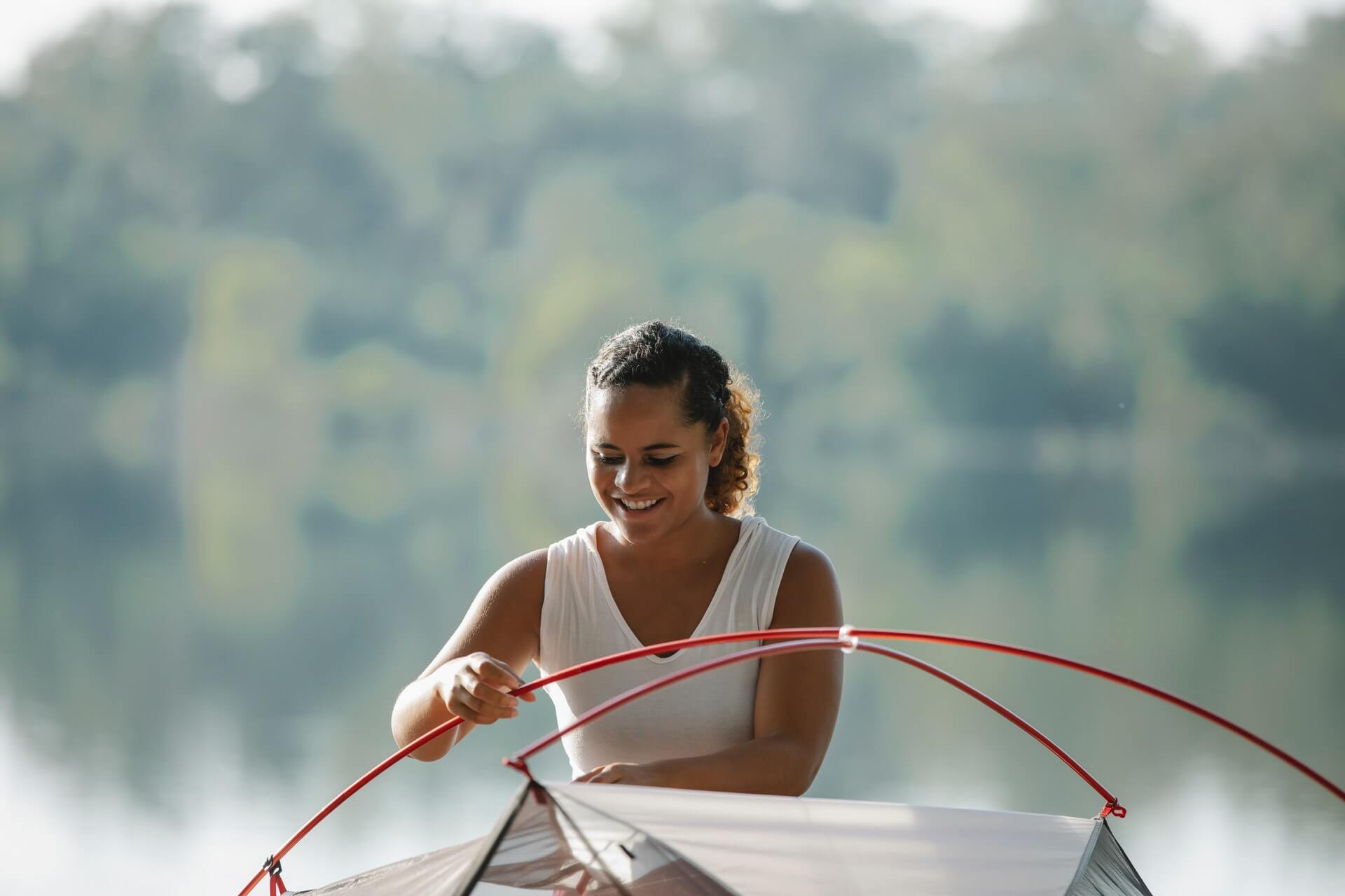 woman in a boat