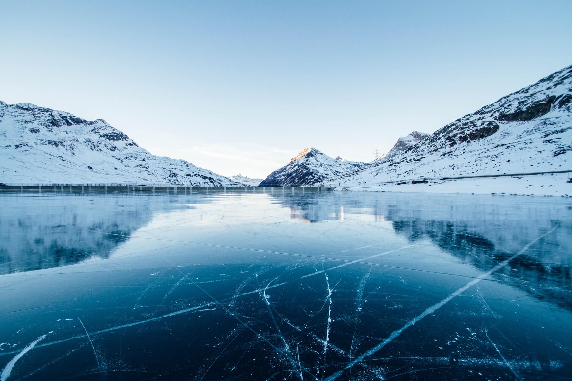 mountain scape with snow