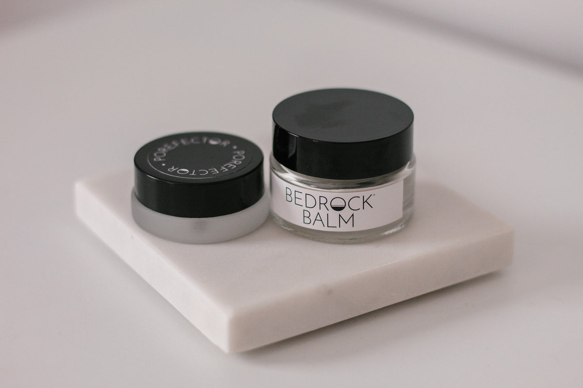 multi use balm Bedrock Balm and zinc pimple cream Porefector