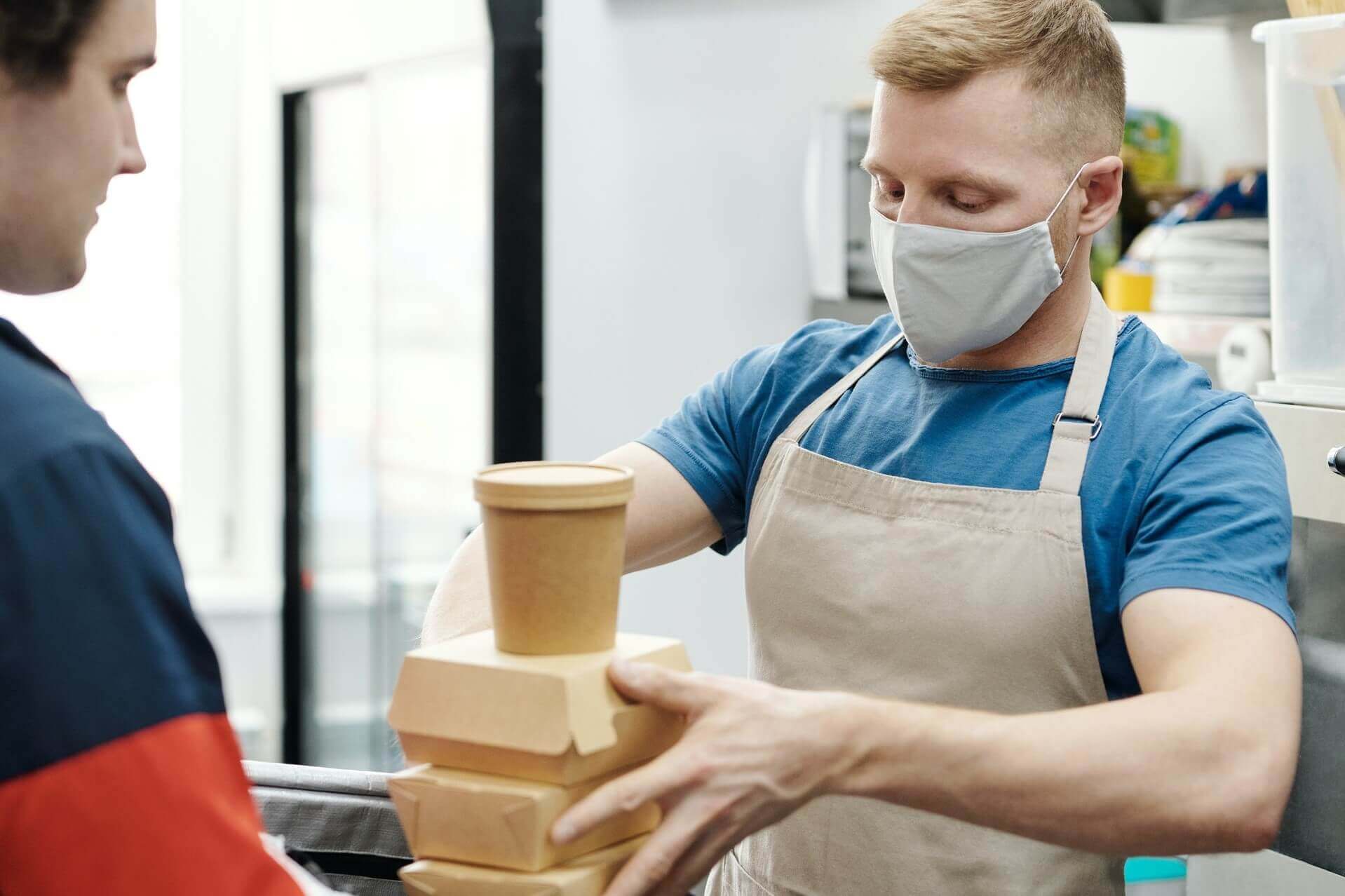 man working in restaurant